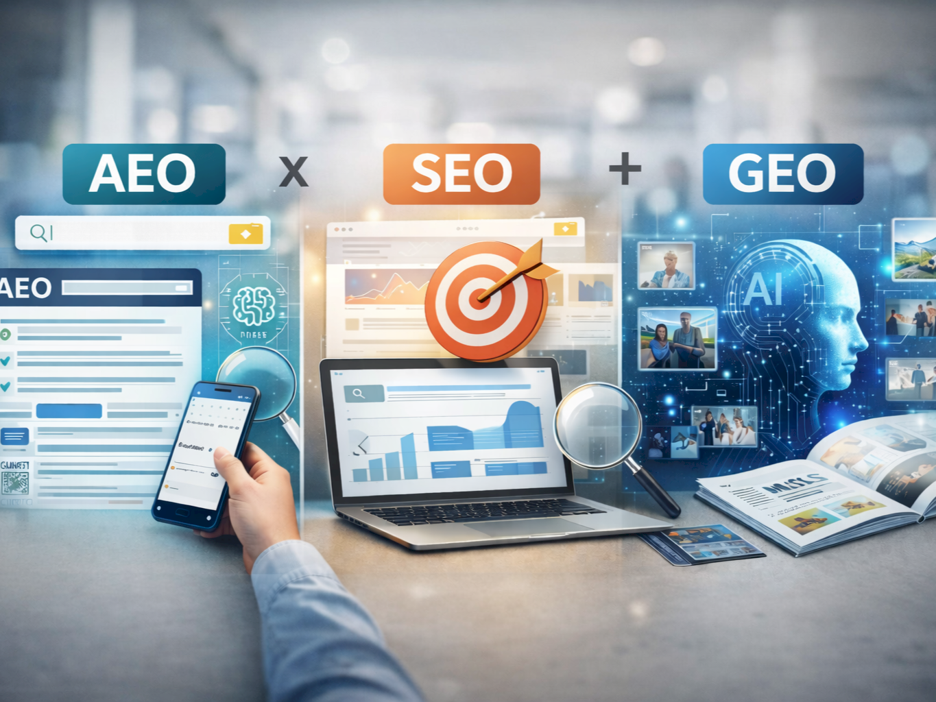 AEO, SEO, GEO et stratégie de visibilité digitale
