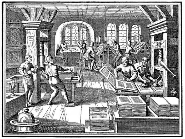 Invention de l'imprimerie, par Johannes Gutenberg