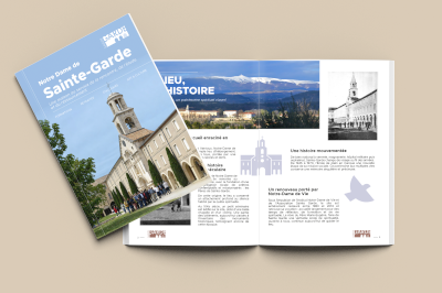 Brochure lieu de ressourcement en Provence Sainte-Garde Création brochure lieu ressourcement Provence Sainte-Garde