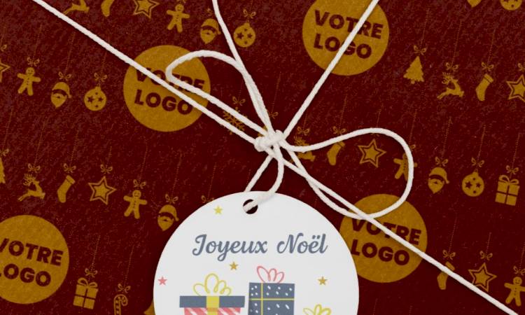 Papier cadeau de Noël personnalisé