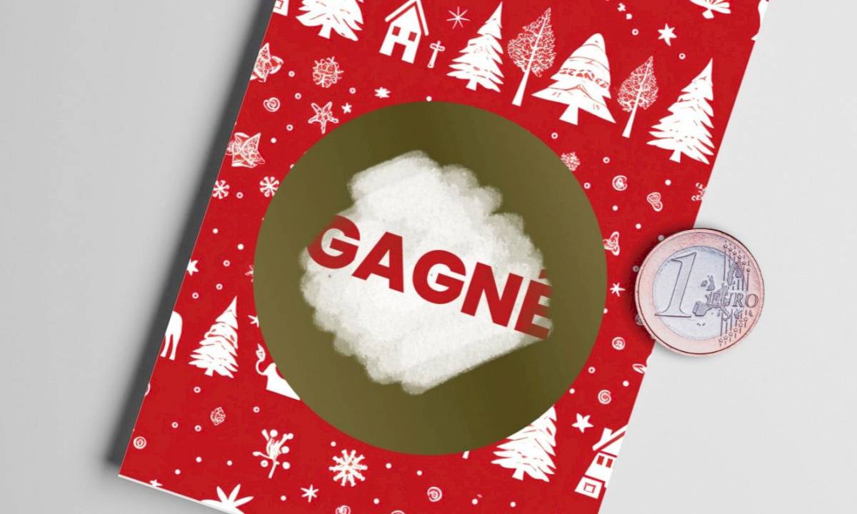 Carte de noël à gratter